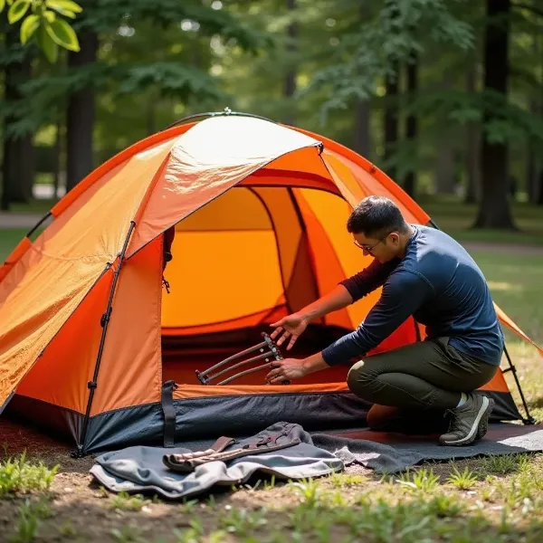 Étape 1 : Préparer votre tente pour le nettoyage