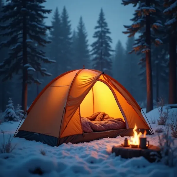 Cómo mantenerse caliente en una tienda de campaña