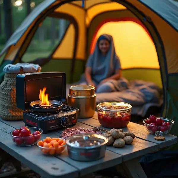 Essentiels pour la cuisine et l’alimentation lors du camping en voiture