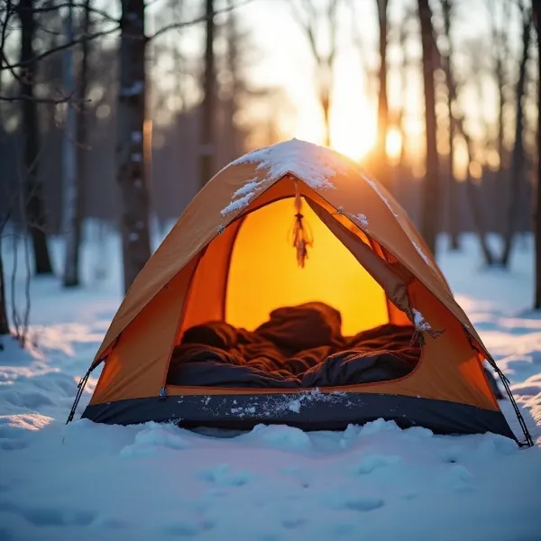 Tent Setup for Cold Weather