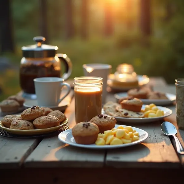 idées de petit déjeuner camping