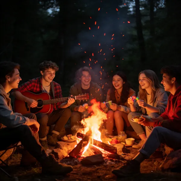 Jeux et activités autour du feu de camp