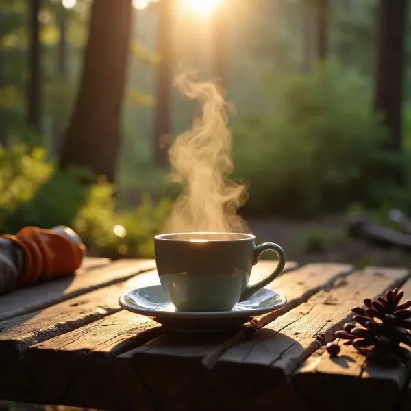 Wie man beim Camping Kaffee macht