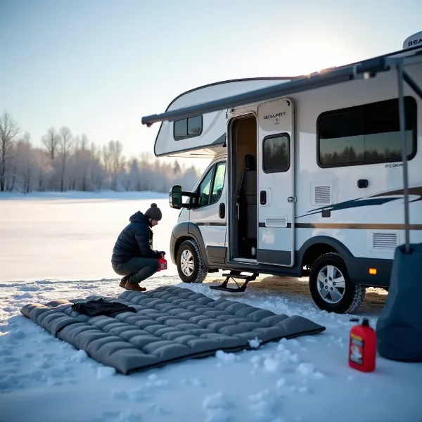 Werkzeuge und Materialien für das Winterisieren